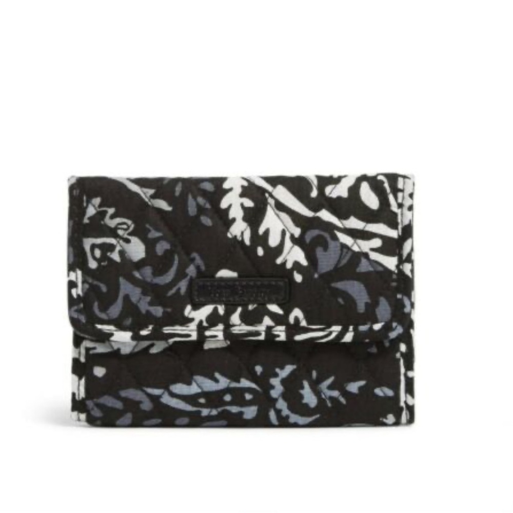 Vera Bradley black and white paisley wallet